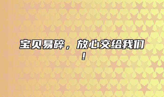 宝贝易碎，放心交给我们！