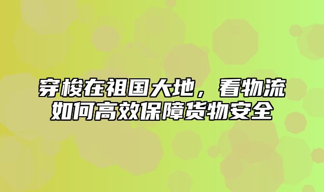 穿梭在祖国大地，看物流如何高效保障货物安全