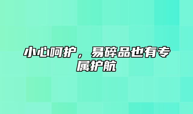 小心呵护，易碎品也有专属护航
